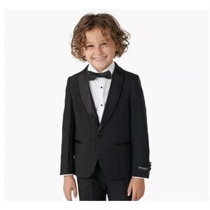New Opposuits Jet Set Boy's Tuxedo Jacket Black Blazer with Red Lining P5497